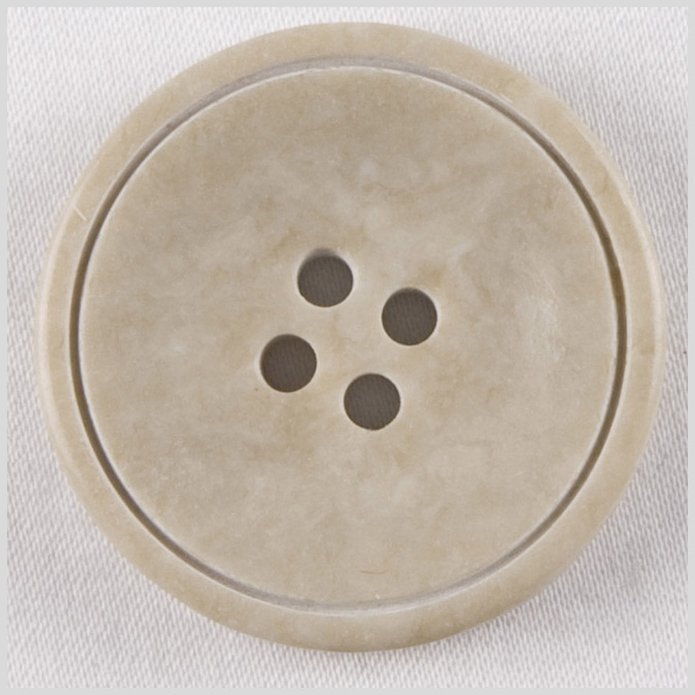Ivory Plastic Button - 44L/28mm