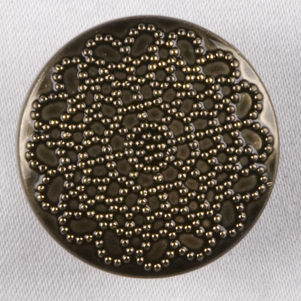 Rust Plastic Button - 36L/23mm