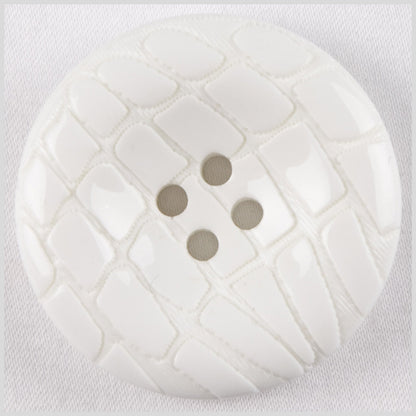 White Plastic Button - 44L/28mm