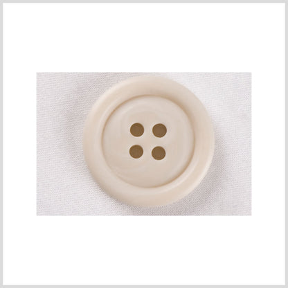 Ivory Plastic Button - 36L/23mm