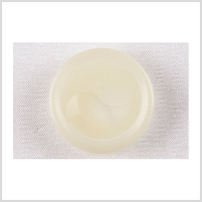 Plastic Shank Back Button - 24L/15mm - Ivory Yin Tang Textured Engraving