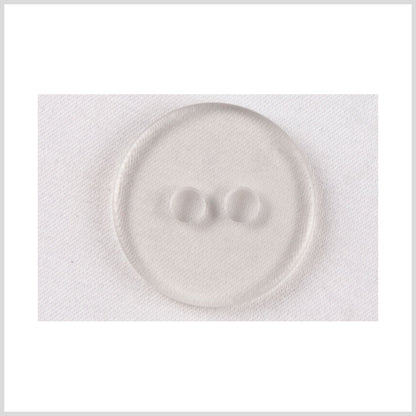 Clear Brown Plastic Button - 24L/15mm