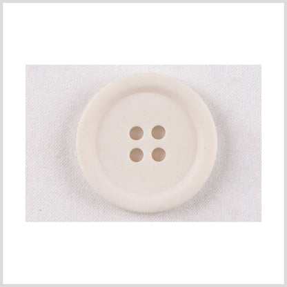 Plastic 4-Hole Button - 36L/23mm - White Rolled Rim