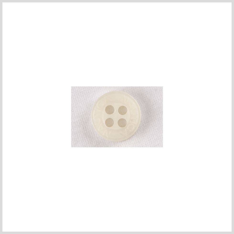 Ivory Plastic Button - 14L/9mm