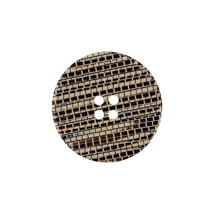 Multicolored Brown 4-Hole Plastic Button - 34L/21.5mm