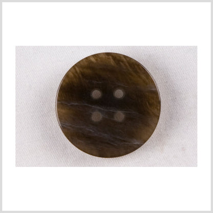 Plastic 4-Hole Button - 36L/23mm - Brown and Beige Marbled