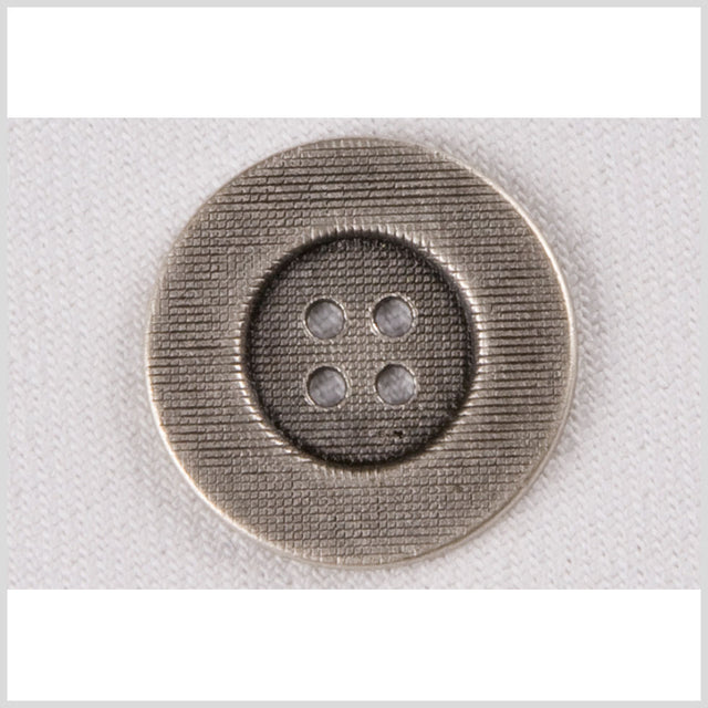 Silver Metal Coat Button with Grided Texture -32L/20mm