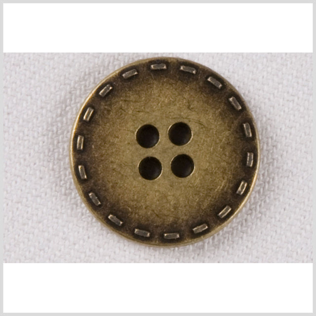 Brass Metal Button - 24L/15mm