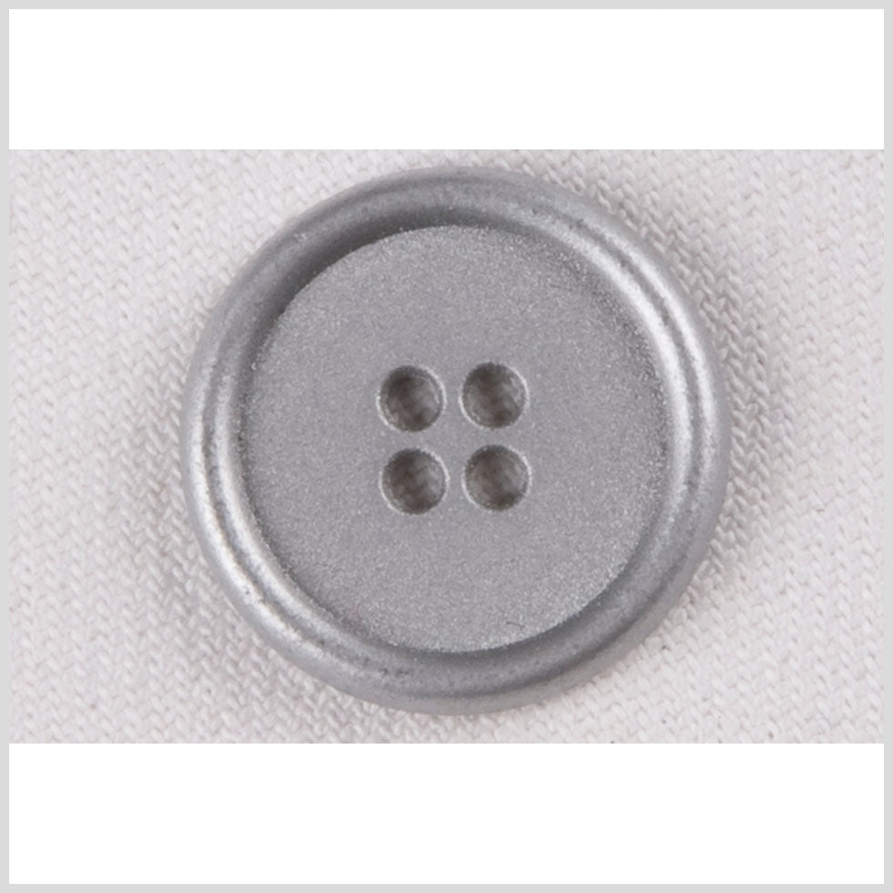 Silver Metal Coat Button - 18L/11.5mm