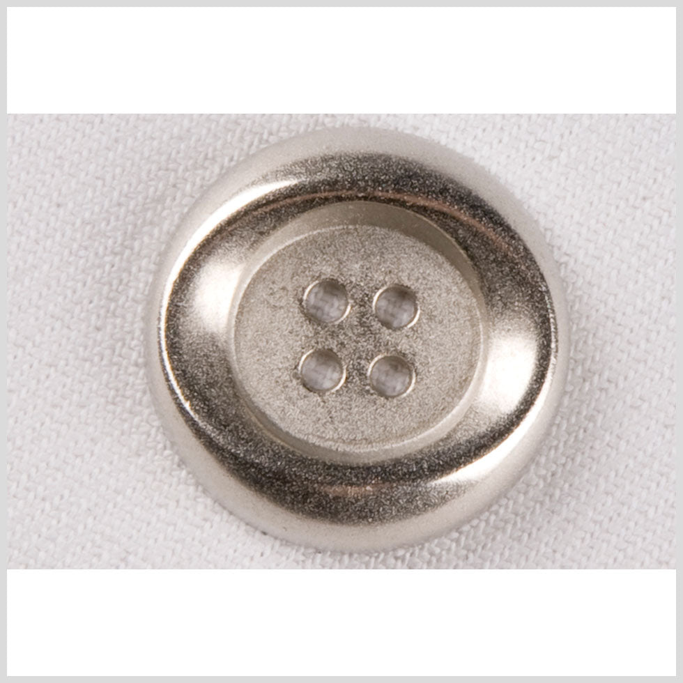 Silver Metal Coat Button - 36L/23mm