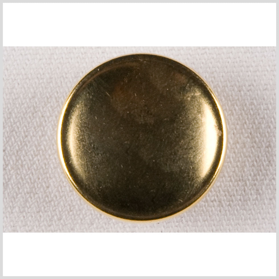 Metal Shank Back Button - 36L/23mm - Gold Low Convex