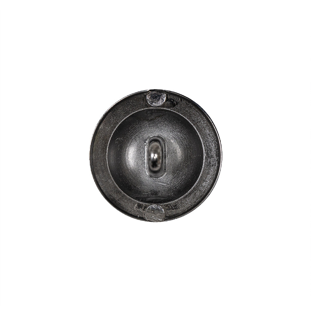 Gunmetal Dome-Shaped Metal Shank Back Button - 28L/18mm - Detail