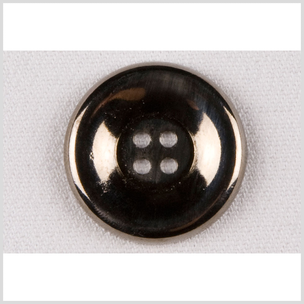 Metal 4-Hole Coat Button - 44L/28mm - Shiny Gunmetal