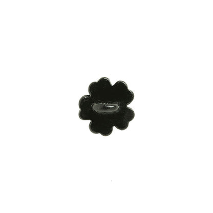 Black on Black Rhinestoned Metal Shank Back Button - 18L/11.5mm Folded