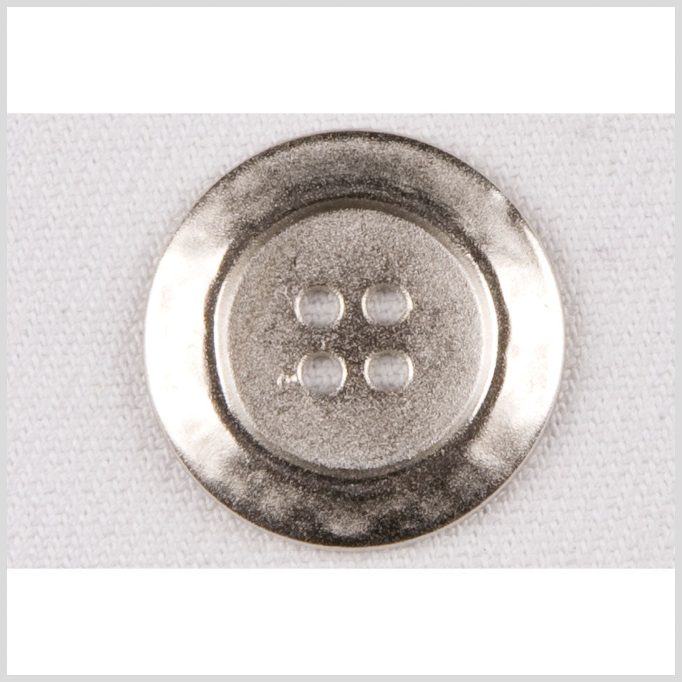Silver Metal Coat Button - 28L/18mm