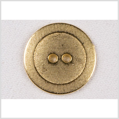 Metal 2-Hole Button - 40L/25.5mm - Gold Little Divots Textured