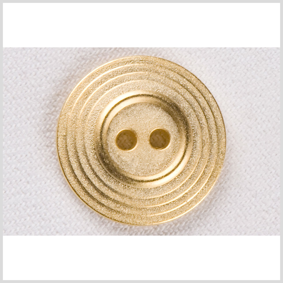 Metal 2-Hole Button - 36L/23mm - Gold Stairstep Rim