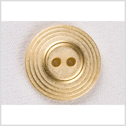 Metal 2-Hole Button - 36L/23mm - Gold Stairstep Rim