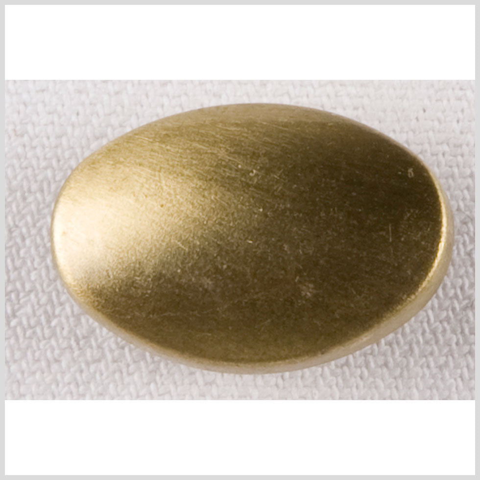 Oval Metal Shank Back Button - 28L/18mm - Gold Soft Curves