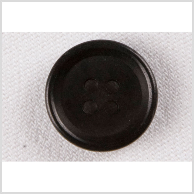 Black Plastic Button - 24L/15mm
