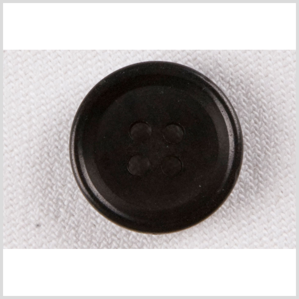 Black Plastic Button - 28L/18mm
