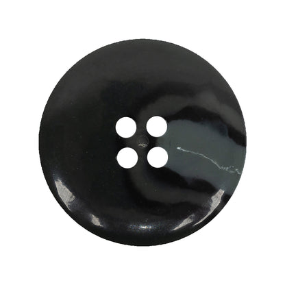 Anthracite Gray and White Swirl Plastic Button - 44L/28mm - Detail