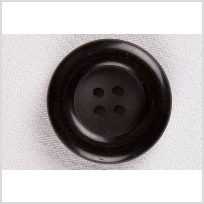 Plastic 4-Hole Button - 34L/21.5mm - Black Chunky Tire Rim