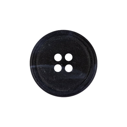Navy Narrow Rim 4-Hole Plastic Button - 35L/22mm