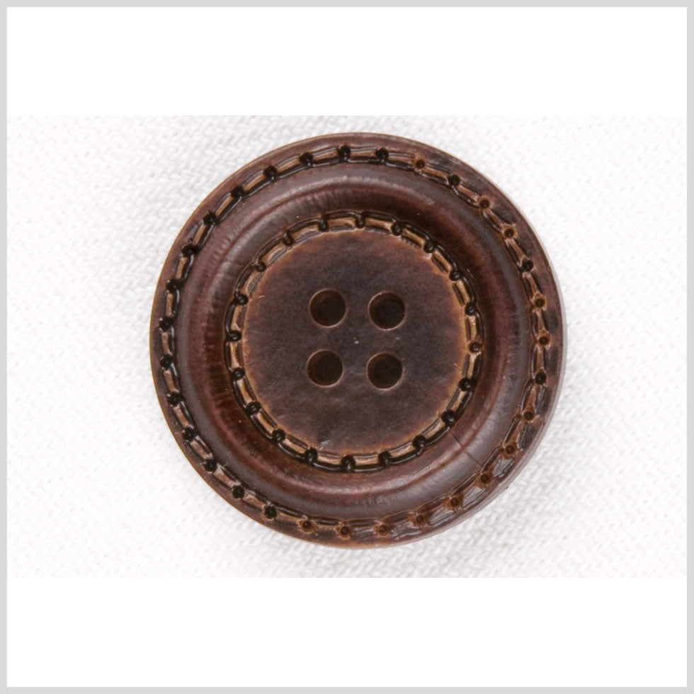 Brown Plastic Button - 28L/18mm