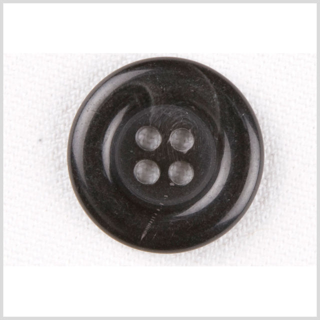 Black Plastic Button - 28L/18mm