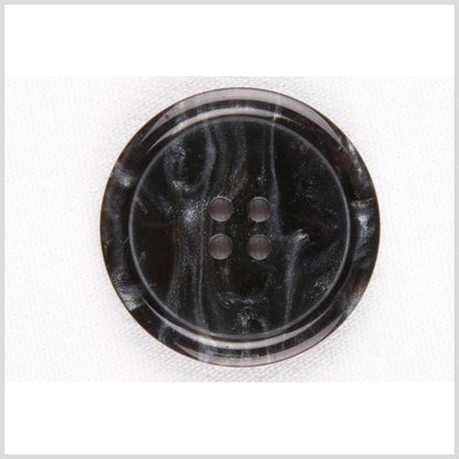 Black/Gray Plastic Button - 40L/25mm