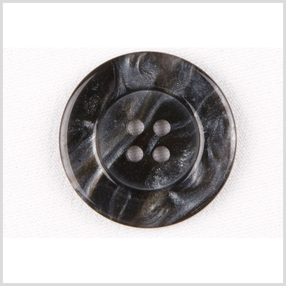 Black/Gray Plastic Button - 36L/23mm