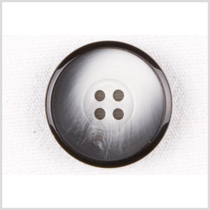 Black/White Plastic Button - 36L/23mm