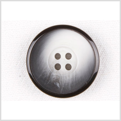 Black/White Plastic Button - 32L/20mm