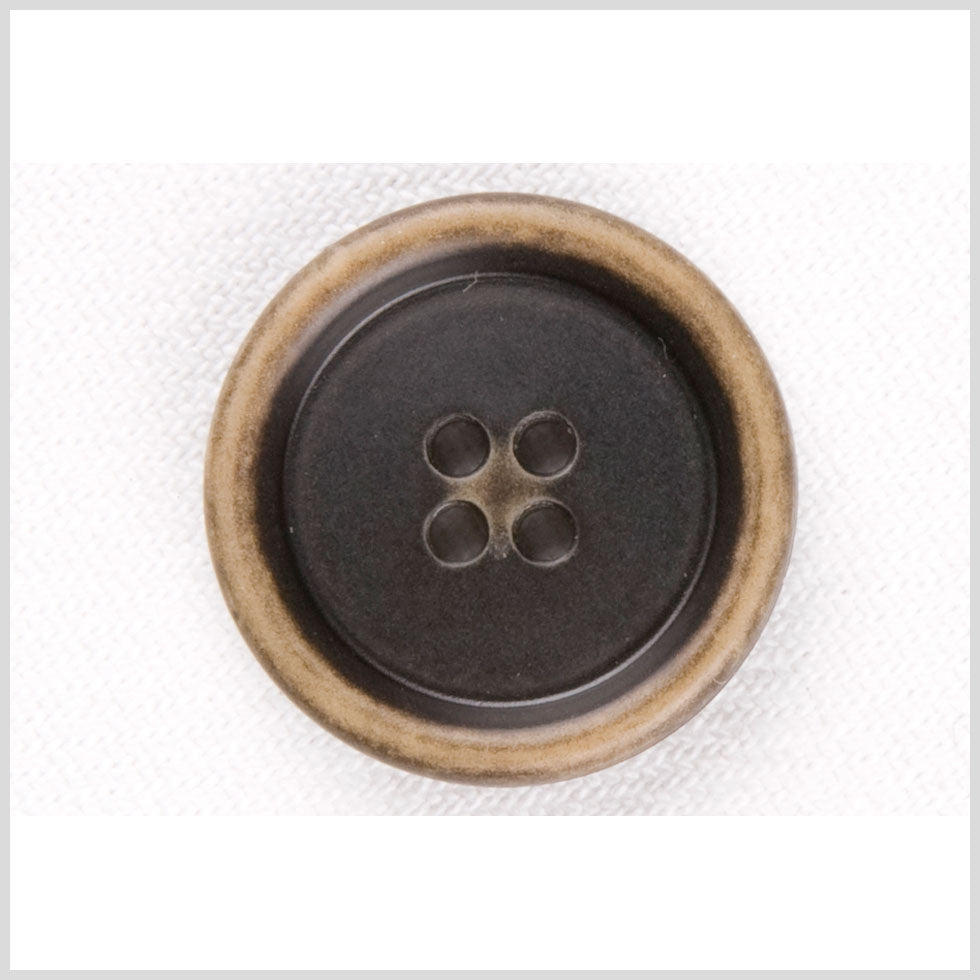 Black/Brown Plastic Button - 40L/25mm