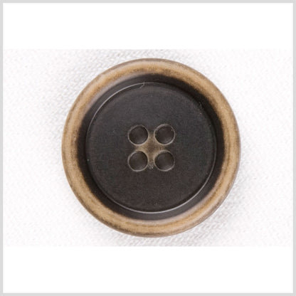 Black/Brown Plastic Button - 40L/25mm