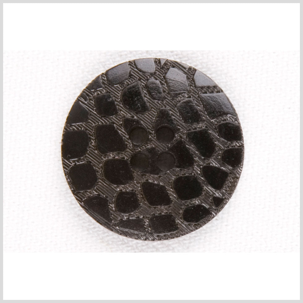 Black Plastic Button - 40L/25mm