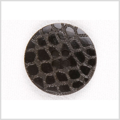 Black Plastic Button - 40L/25mm