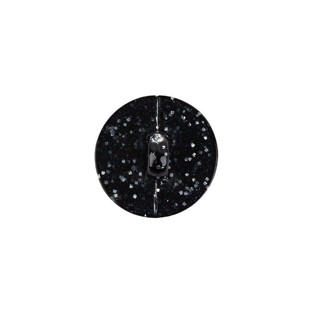 Black Plastic Button - 24L/15mm - Detail