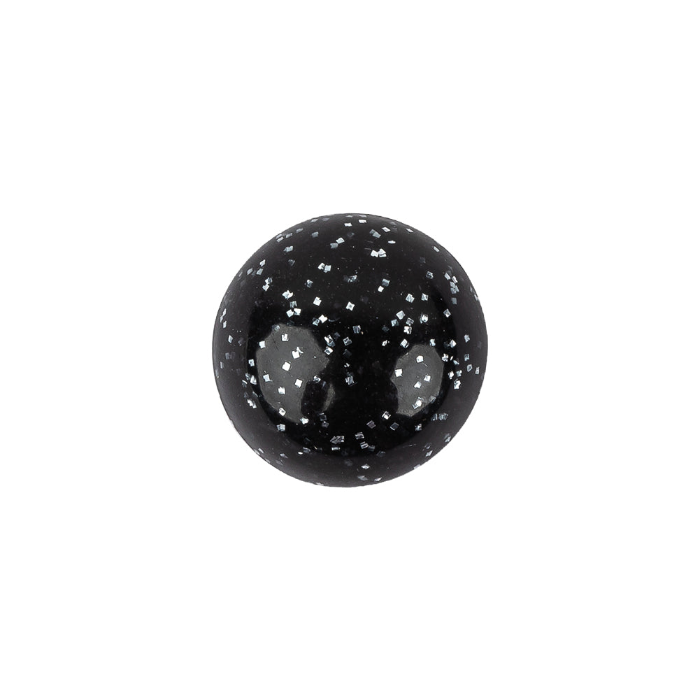 Black Plastic Button - 24L/15mm