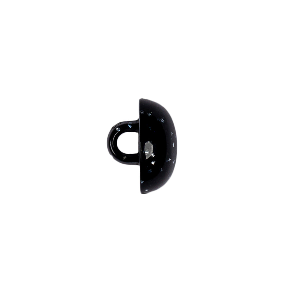 Black Plastic Button - 20L/12.5mm Folded