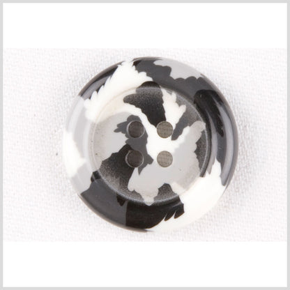 Black/White/Gray Plastic Button - 44L/28mm
