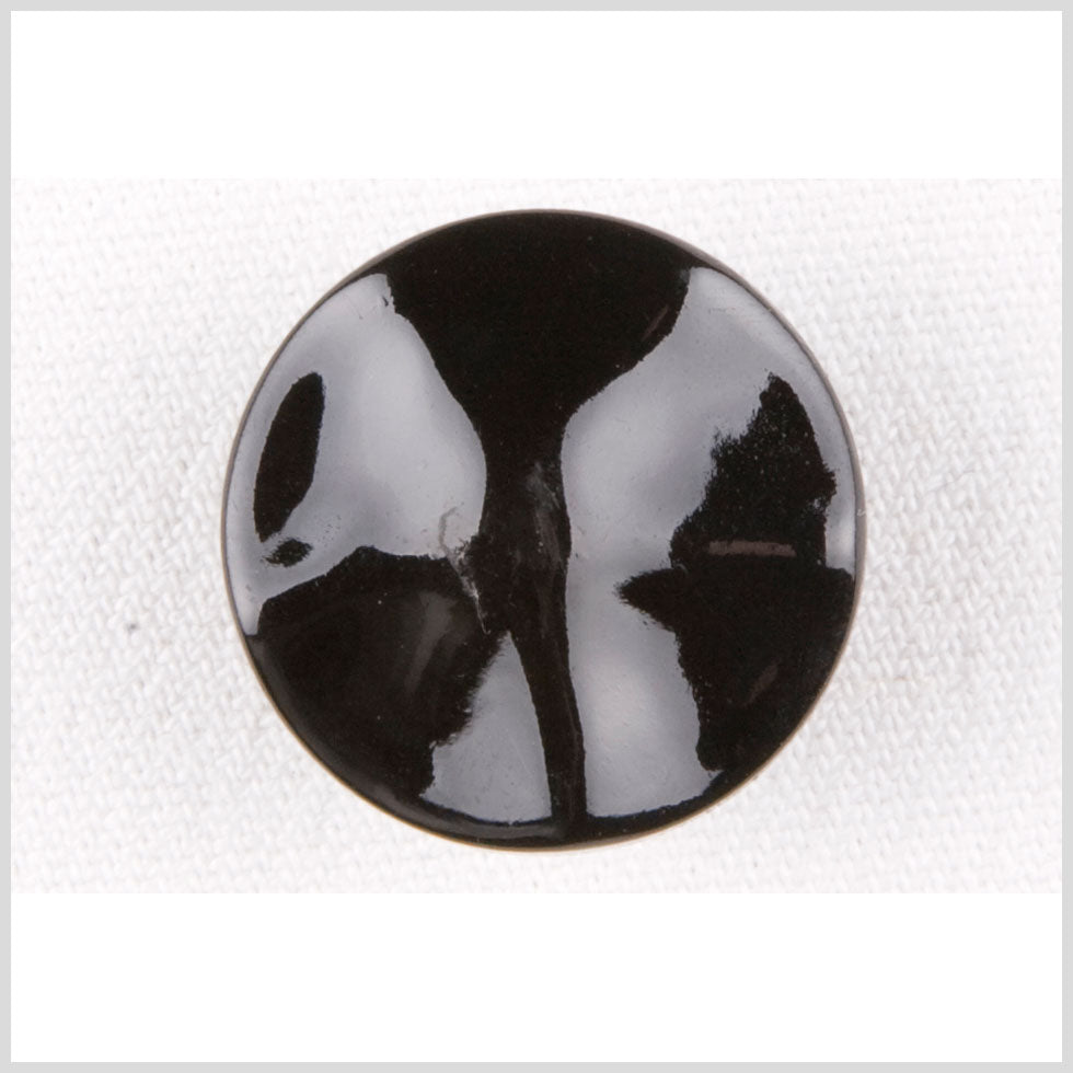 Black Plastic Button - 24L/15mm