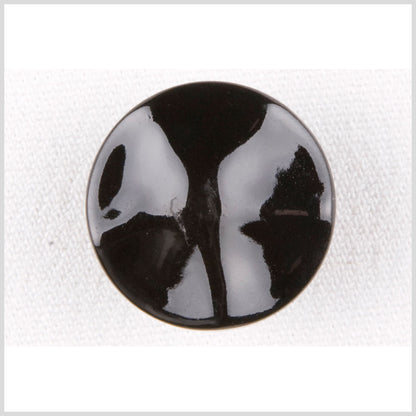 Black Plastic Button - 24L/15mm