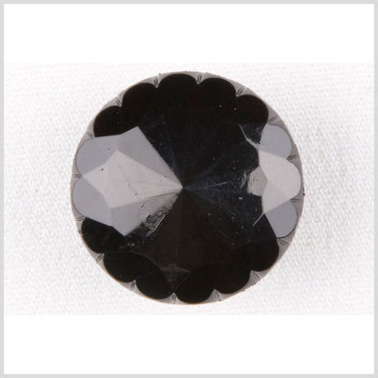 Black Plastic Button - 24L/15mm