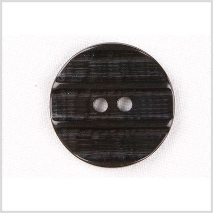 Plastic 2-Hole Button - 44L/28mm - Black Embossed Ridges