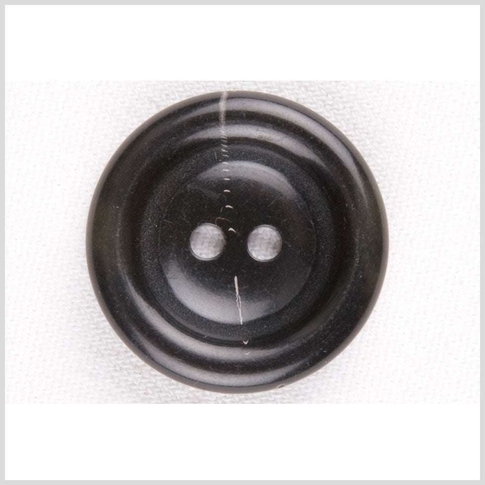Plastic 2-Hole Button - 42L/27mm - Black and White Streaked Tire Rim