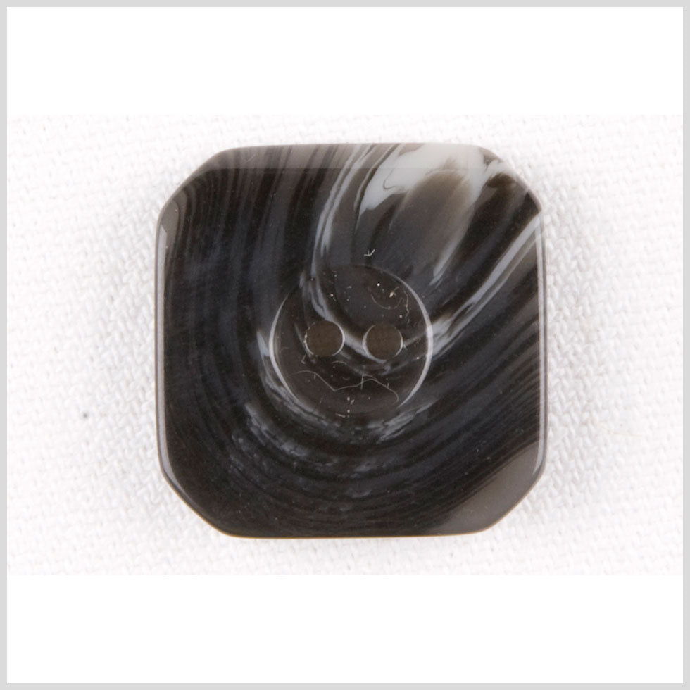 Black Plastic Button - 24L/15mm
