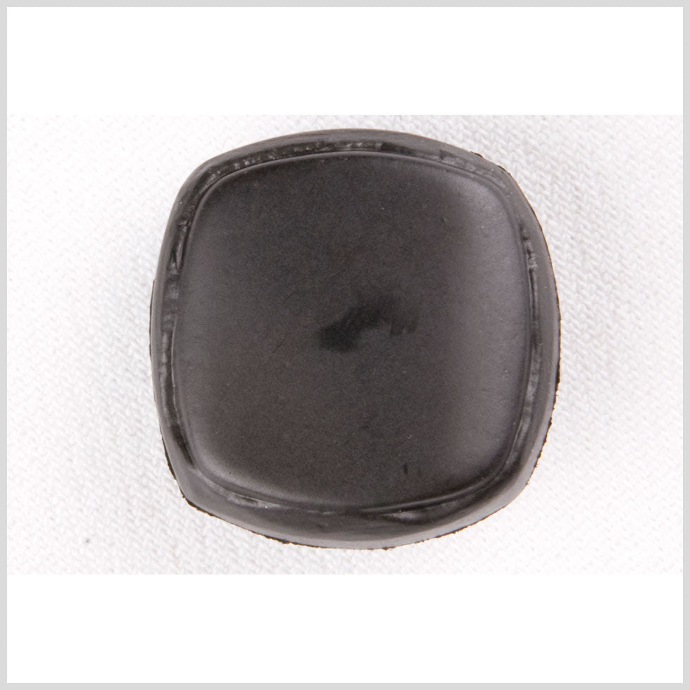 Square Plastic Shank Back Button - 44L/28mm - Matte Black
