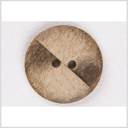 Plastic 2-Hole Button - 36L/23mm - Light Brown Swirling Grain Abstract